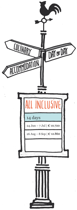 Culinary, Accomodation, Day by Day, All Inclusive